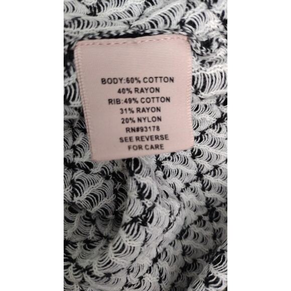 Philosophy Republic Clothing Sweater Womens Small Black Geometric 3/4 Sleeve - Picture 4 of 5